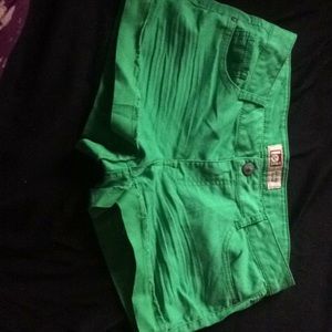 Green shorts